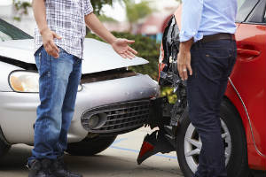 drivers arguing after crash