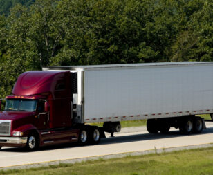 Semi-truck on a highway illustrating truck accident risks near Seguin, Texas